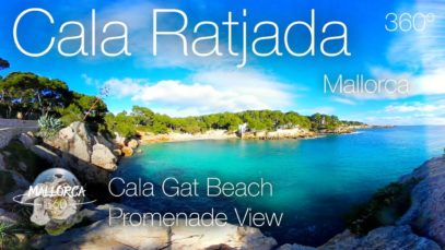 Mallorca 360 Cala Gat Beach Promenade View in 360º VR 4K