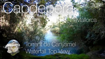 Mallorca 360 Torrent de Canyamel Waterfall Top View Capdepera in 360º 4K