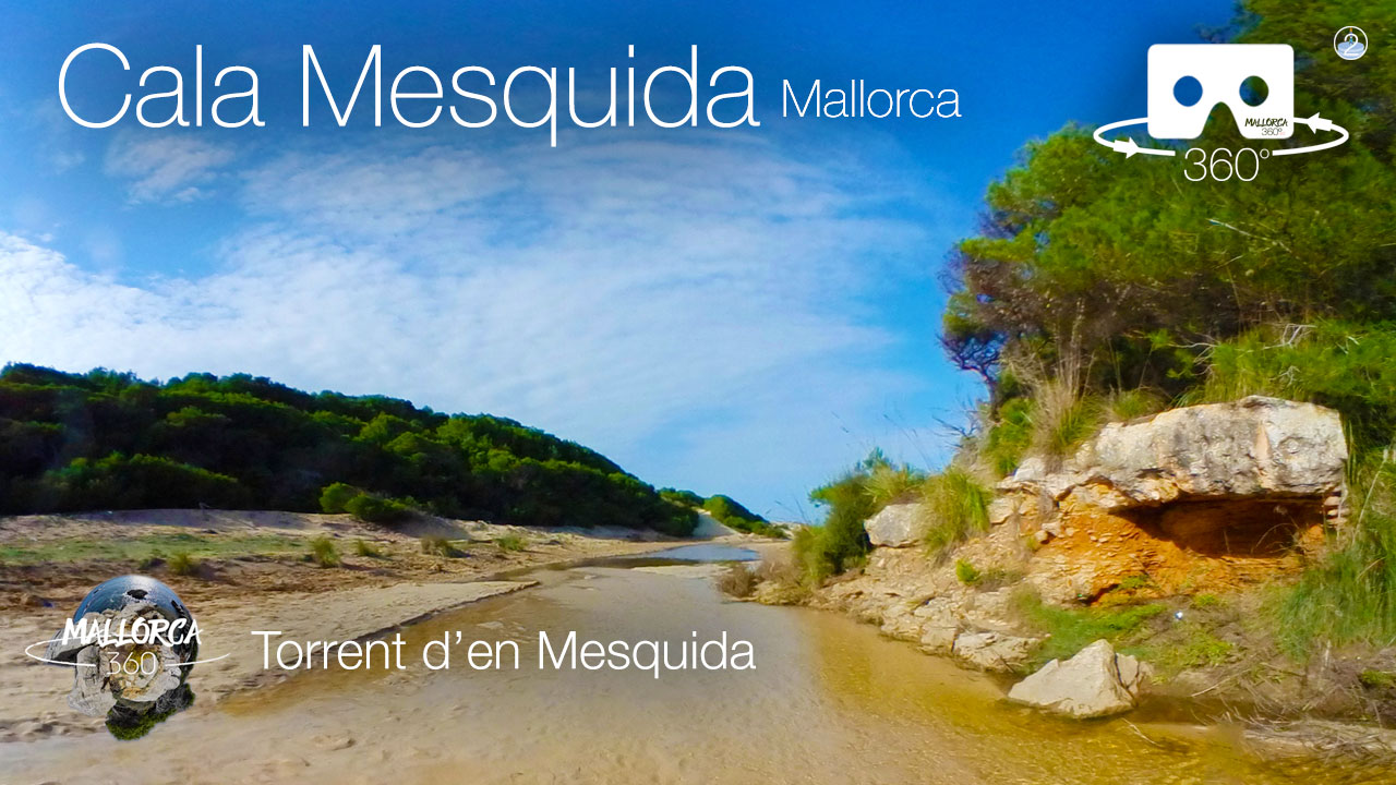 Torrent d'en Mesquida at Cala Mesquida, Mallorca in 360º VR 5K