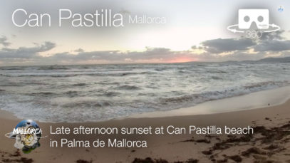 Can Pastilla Beach sunset Palma de Mallorca in 360º VR 5K
