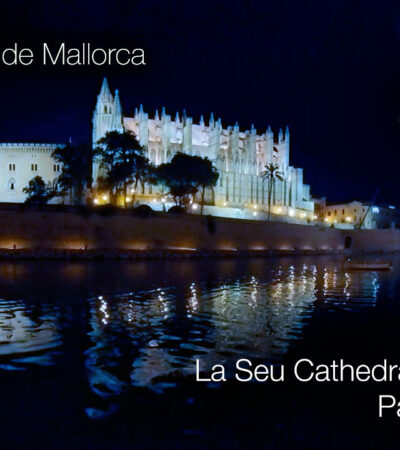Mallorca 360 La Seu Cathedral Night View Parc de la Mar Palma de Mallorca in 360º VR 5K