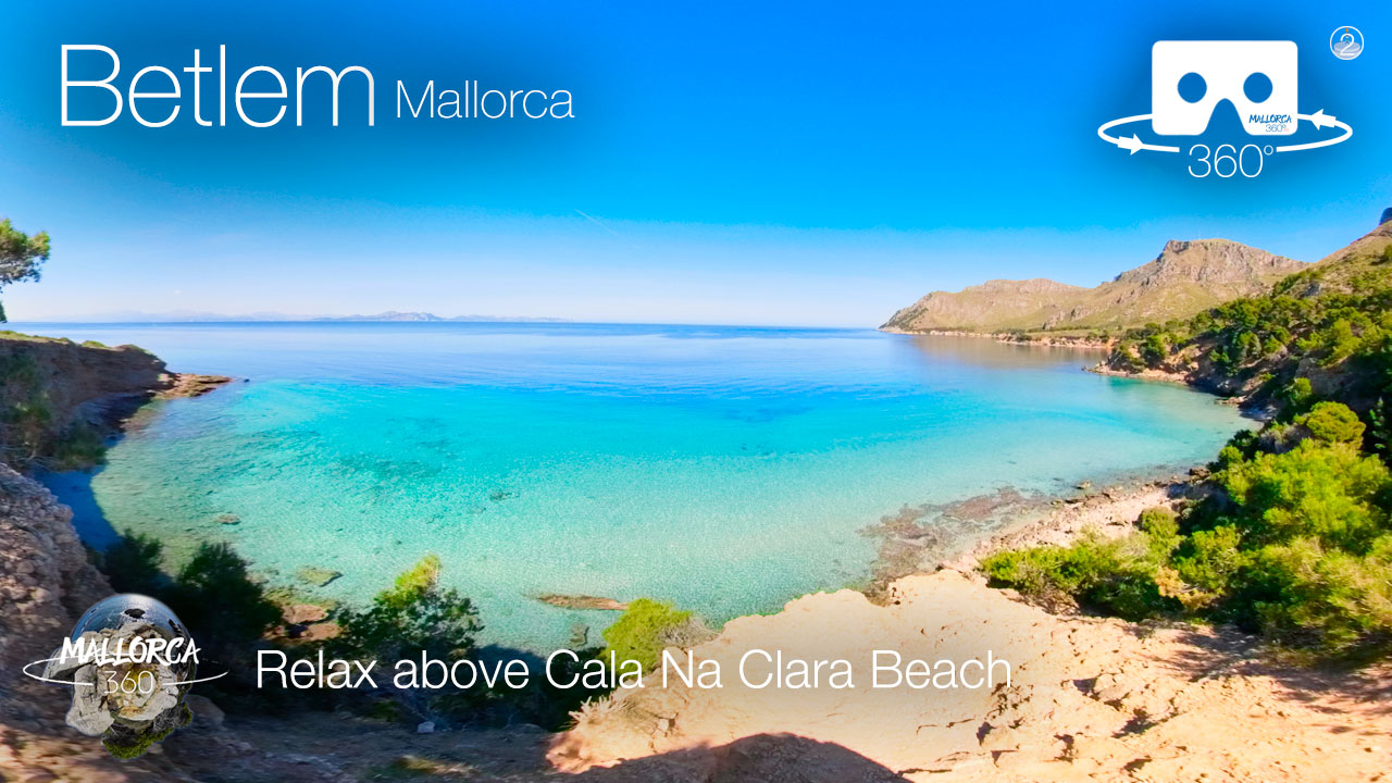 Relax at Cala Na Clara Beach in Betlem Mallorca in 360º VR 5K | Mallorca 360
