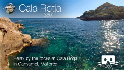 Cala Rotja in Canyamel by the Mediterranean Sea, relax in 360º VR 5K