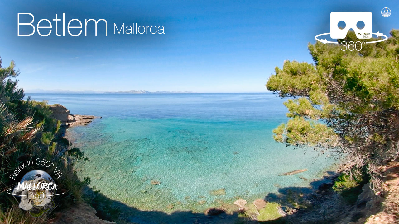 Relax in Betlem at Cala Na Clara over the Mediterrranean Sea in 360º VR