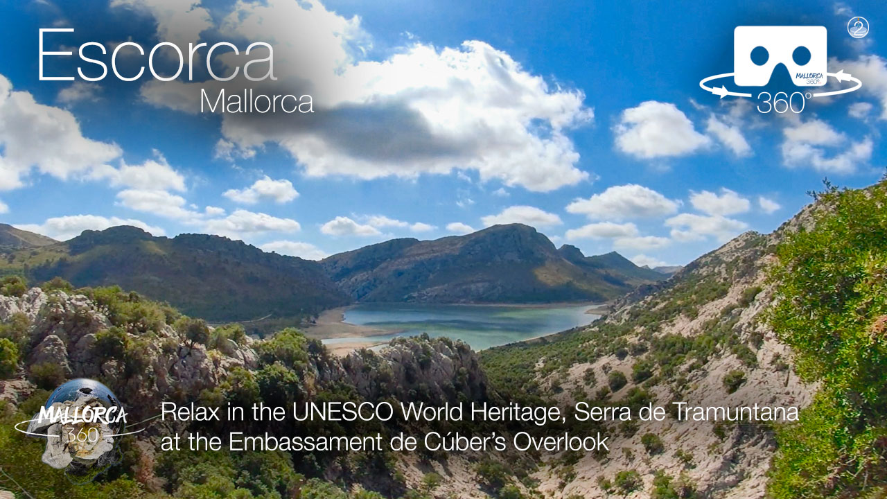 Cúber Water Reserve Lake Overlook at Escorca, Mallorca in 360º VR 5K