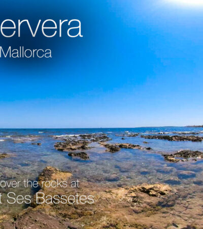 Ses Bassetes beach relaxing rocks by the sea in Son Servera, Mallorca in 360º VR 5K