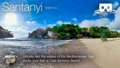 Cala Santanyi Beach Feel the Water on your feet in 360º VR 5K