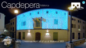Relax with the Christmas lights & the song Holiday Cheer in Capdepera, Mallorca in 360º VR 5K