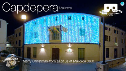 Relax with the Christmas lights & the song Holiday Cheer in Capdepera, Mallorca in 360º VR 5K