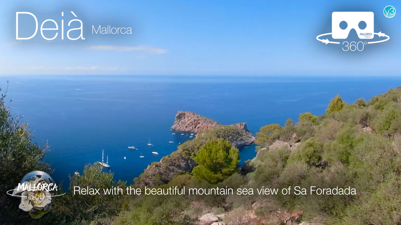 Sa Foradada Mountain Sea View at Deià, Mallorca in 360º VR 5K