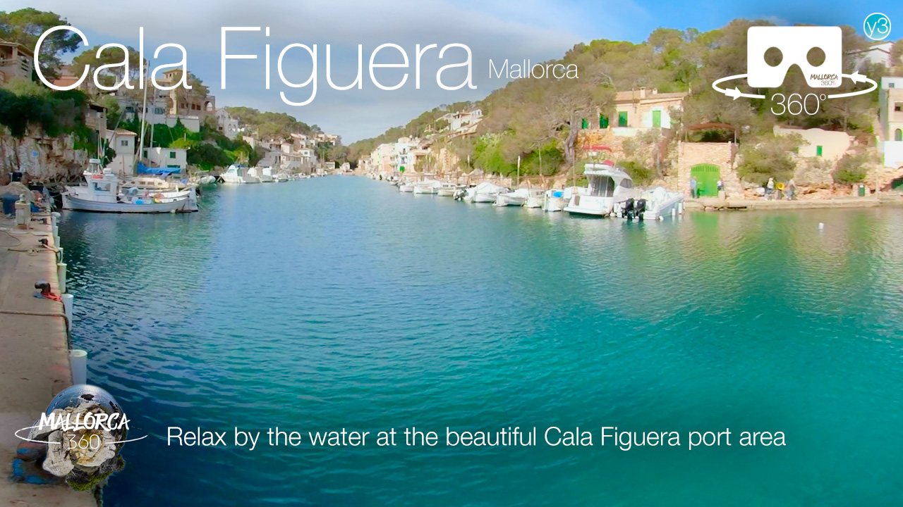 Cala Figuera Port Inlet in Cala Figuera, Mallorca in 360º VR 5K