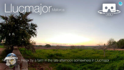 Llucmajor Farm at sunset in Llucmajor, Mallorca in 360º VR 5K