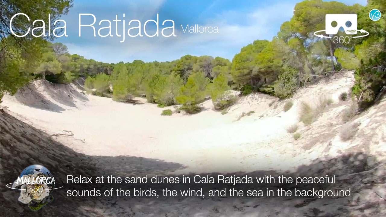 Sand Dunes in Cala Ratjada, Mallorca in 360º VR